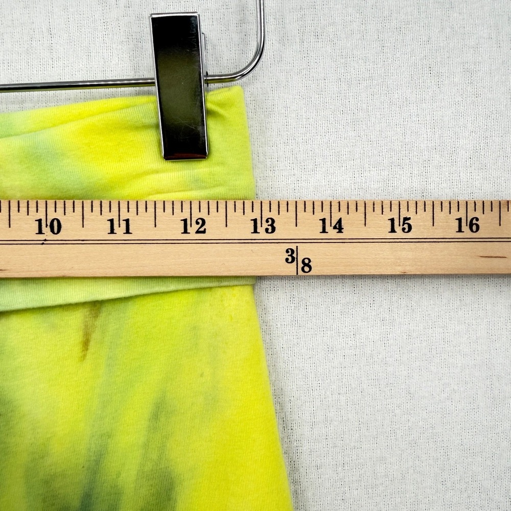 HARD TAIL Tie Dye Cropped Leggings Womens Small Fold Over Waist Yoga Pants Y2K - Picture 3 of 12